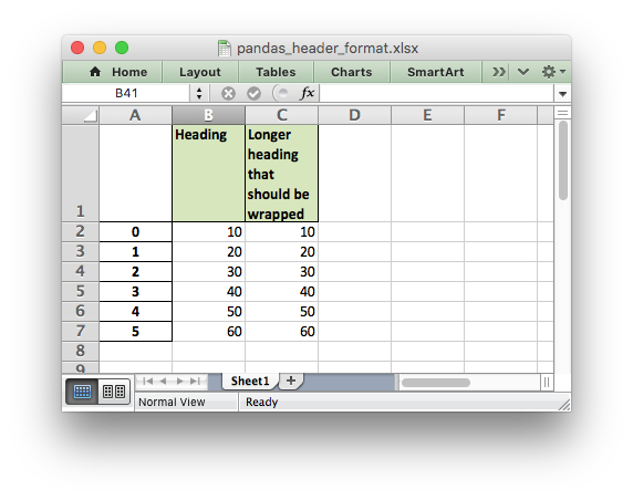 Pandas Excel with defined header format — XlsxWriter Documentation
